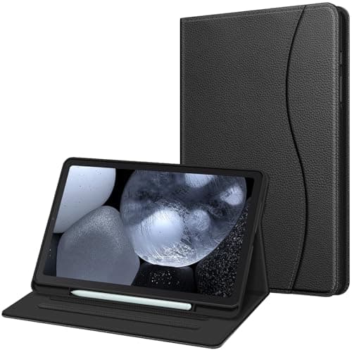 Image of FINTIE Case for Samsung Galaxy Tab S6 Lite 10.4 Inch 2024/2022/ 2020 with S Pen Holder, Multi-Angle Viewing Soft TPU Back Cover with Pocket Auto Wake/Sleep, Black
