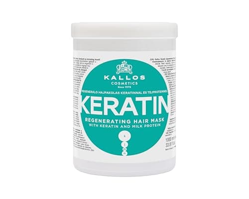 Image of Kallos KJMN Keratin Regenerating Hair Mask with keratin and milk protein for dry, damaged and chemically treated hair 1000 ml - 33,81 Fl Oz