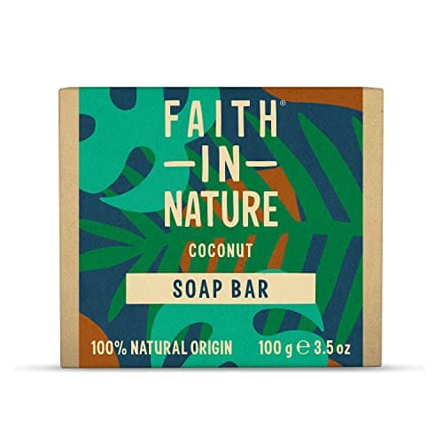 Image of Faith In Nature Natural Coconut Hand Soap Bar, Hydrating, Vegan & Cruelty Free, No SLS or Parabens, 100g