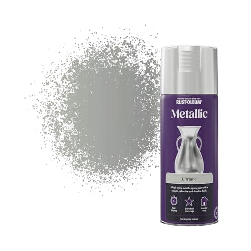 Image of Rust-Oleum 400ml Metallic Spray Paint Aerosol - Brilliant Chrome