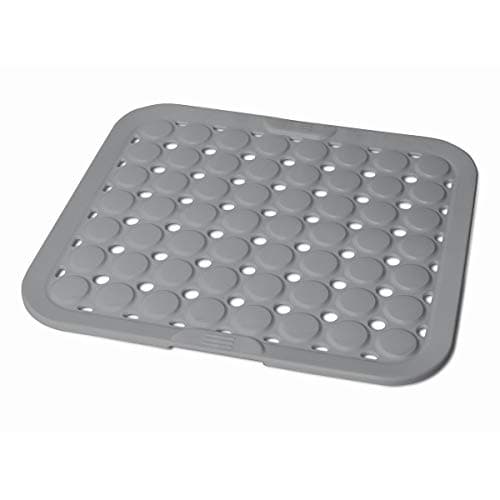 Image of Addis 518446 Sink Liner Soft Cushion Protection Kitchen Mat, Light Grey, one size