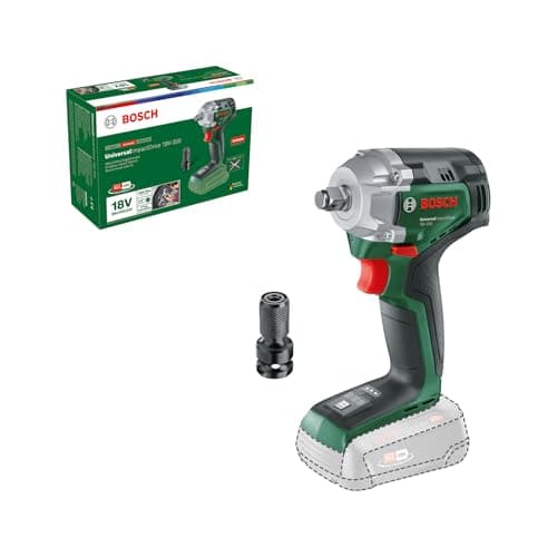 Image of Bosch Cordless Impact Wrench UniversalImpactDrive 18V-350 (Powerful Tightening and Construction Fixing; Max. Torque: 350 Nm; Hex Adapter; 18 Bolt System; Without Battery)