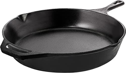 Image of KICHLY 26 cm Pre-Seasoned Cast Iron Skillet Frying Pan with 2 Handles for Ease of use, Induction Compatible Cookware for Indoor & Outdoor Use (10.25 Inch, 26 cm, Cast Iron Pan, Induction Compatible)