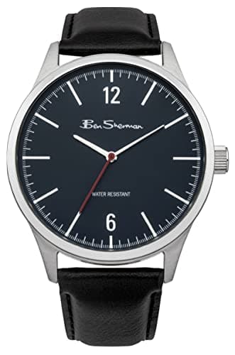Image of Ben Sherman Watch and Wallet Gift Set, Mens Wristwatch with Blue Dial and Black Strap with Matching Wallet BS120G - 2 Year Warranty