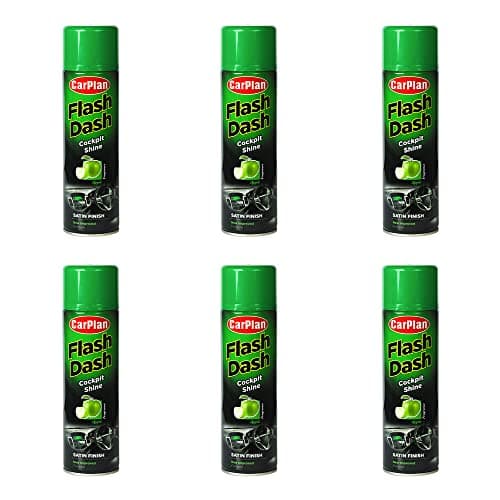 Image of CarPlan FSA506 Flash Dash Satin Dashboard Shine Interior Cleaner Apple 500ml x 6