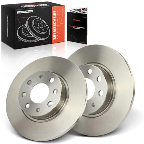 Image of Frankberg Brake Disc Set incl. 2x Discs Front Solid Ø257mm Compatible with Corsa D S07 Grande Punto 199 Replace# 51806099,55700918