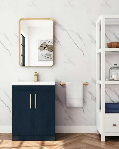 Image of Carrara Marble 1000mm x 2400mm x 10mm Thick Shower Wall Panels 1m Wide Wet Wall Panels