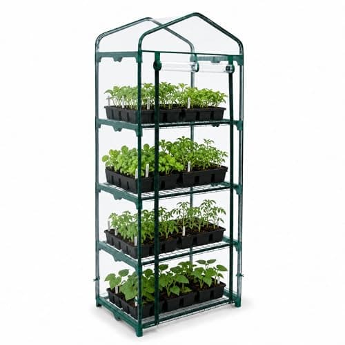 Image of Oypla Growhouse 4-Tier Garden Greenhouse Ideal For Propagating Seeds And Bringing-on Plants - 130x50x45cm