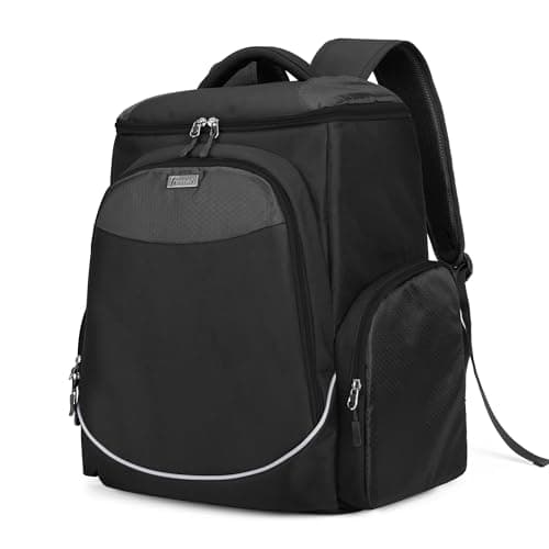 Image of Trunab Console Carry Bag Backpack Compatible with PS5/PS4/PS4 Pro/PS4 Slim/Xbox One X/Xbox One S, Travel Case with Multiple Pockets for 15.6” Laptop, Game Accessories, Black, Patented Design