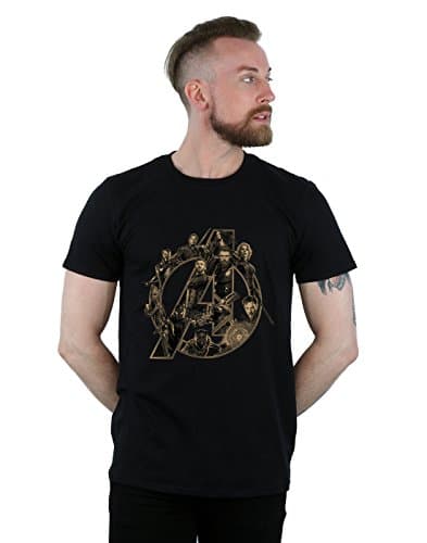 Image of Marvel Men's Avengers Infinity War Marvel Logo T-Shirt Black XXX-Large