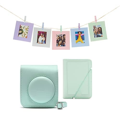 Image of INSTAX mini 12 acessory kit, Camera case, Photo Album, Hanging Cards and pegs, Mint Green