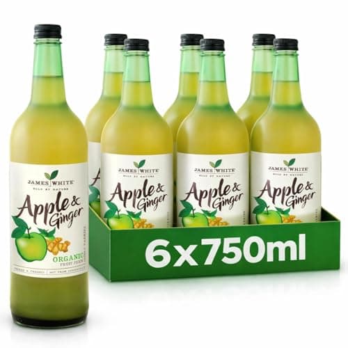 Image of James White Organic Apple and Ginger 75cl (Pack of 6)