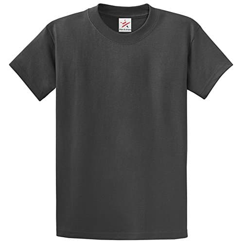 Image of Stars and Stripes Plain Dark Grey T Shirt Unisex Tshirts Grey Small 100% Rich Soft Cotton T Shirt