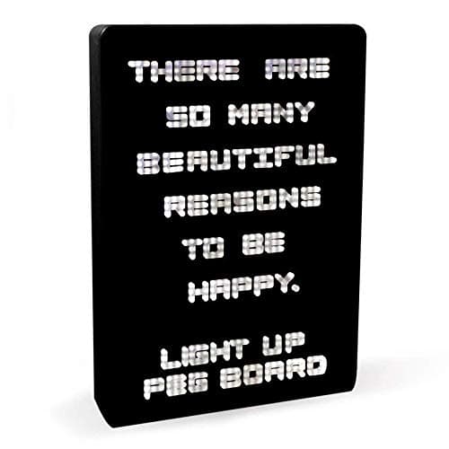 Image of 1 x Simpa Light Up Peg Board - Novelty Personalised Message Board - Includes 200 Letters & Numbers - Free Standing & Wall Mountable - Requires 3 x AA Batteries (Not Included)