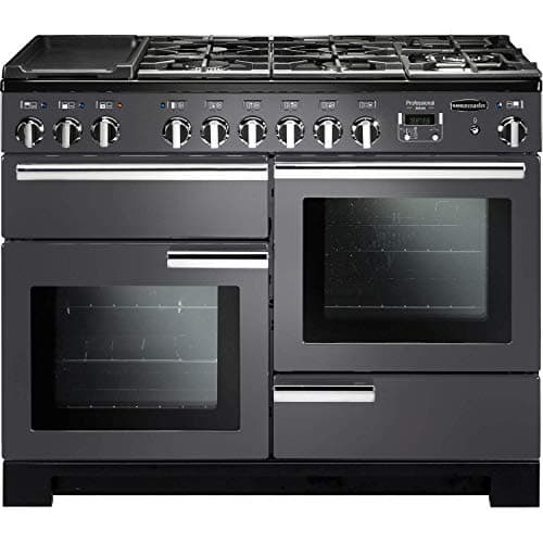 Image of Rangemaster Professional Deluxe 110cm Dual Fuel Range Cooker - Slate Grey