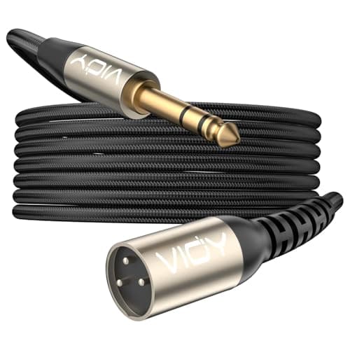 Image of VIOY XLR to 6.35mm Cable 10M, 1/4 Inch TRS to XLR Male Balanced Microphone Cable for Mixers, Amplifiers, Speakers, Dynamic Microphones, CD Players, Electronic Piano, Karaoke Machines