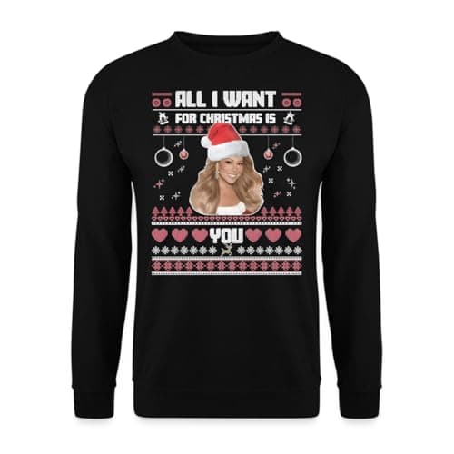 Image of Unibly Mariah Carey - All I Want for Christmas is You | Ugly Christmas Sweater Jumper, black, XXL