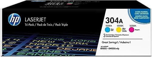 Image of HP CF372AM 304A Original LaserJet Toner Cartridges, Cyan/Magenta/Yellow, Multipack