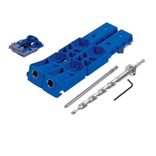 Image of Kreg Pocket Hole Jig XL Drilling Template Wood Connection for Extra Large Pocket Holes Set with Step Drill + Deep Ash + Screwdriver Bit + Clamp Adapter