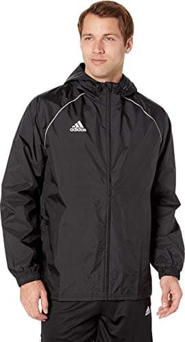 Image of adidas Men's Core 18 Rain Jacket, Black/White, Large