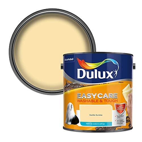 Image of Dulux 403201 Easycare Washable & Tough Matt Emulsion Paint For Walls And Ceilings - Vanilla Sundae 2.5L
