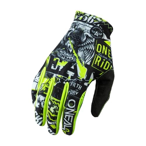 Image of O'NEAL | Cycling & Motocross Gloves | MX MTB DH FR Downhill Freeride | Durable, Flexible Materials, Ventilated Hand Top | Matrix Glove Attack | Unisex | Black Neon Yellow | Size XL