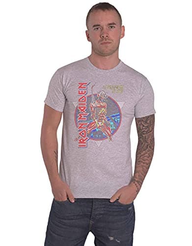 Image of Rockoff Trade Men's Iron Maiden Somewhere in Time T - Shirt, Grey (Grey Grey), Medium