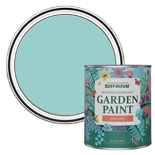 Image of Rust-Oleum Blue Mould-Resistant Garden Paint In Satin Finish - Teal 750ml