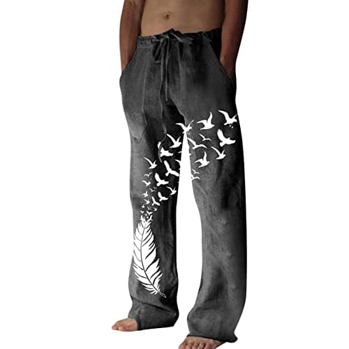 Image of Stretch Work Trousers Mens Jogging Pants for Men Dark Gray, L