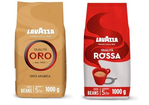Image of Lavazza, Qualità Rossa & Qualità Oro, Coffee Beans, Intensity 5/10, Medium Roast, 1kg x2