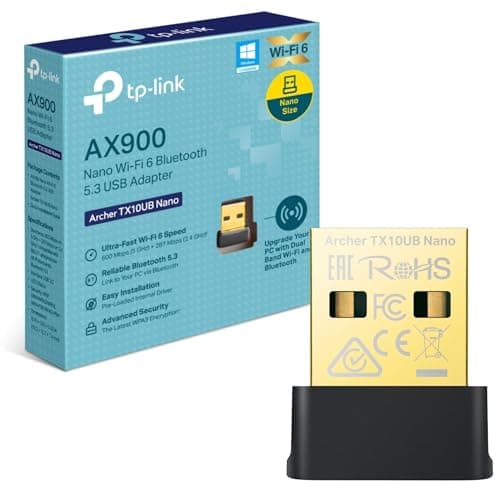 Image of TP-Link Archer TX10UB Nano AX900Mbps WiFi 6 Dongle, Bluetooth 5.3 USB WiFi Adapter, Plug & Play, Lower Latency and Less Congestion, Advanced Security with WPA3, Supports Windows 11/10