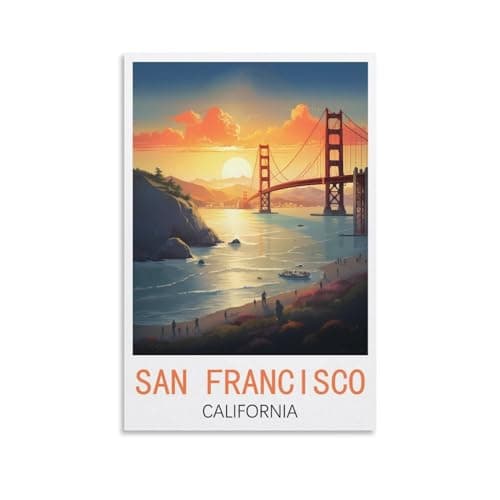 Image of Vintage Metal Tin Signs Art Retro Plaque for Bars Pub Playroom Man Cave Wall Decor San Francisco California Posters 20x30cm