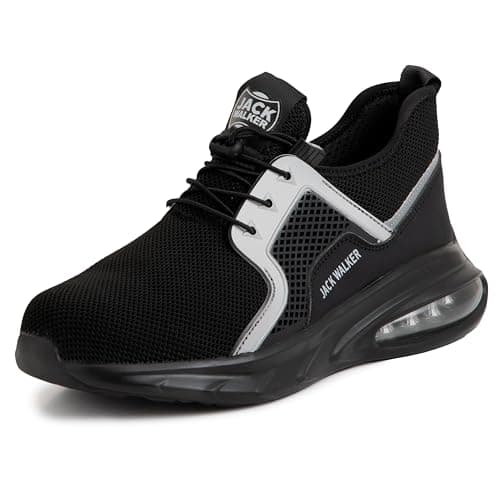 Image of Jack Walker Men's Walking Trainers Shoes Lightweight Durable Non-Slip Ideal for Outdoor & Indoor Activities Protective Trekking Footwear Air Bubble Comfort Ideal for Sports Enthusiasts JW033 (6 UK)