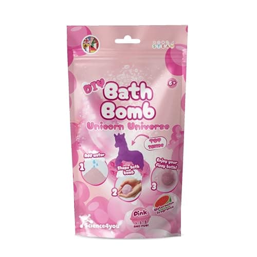 Image of Science4you Bath Bombs Pink Bag for Kids +6 – Bath Bombs Making Kit, Unicorn Educative Science Kits, Cosmetic Experiment, Stem Toys, Cosmetic Gift to Birthday, Christmas for Girls & Boys Age 6 7 8+
