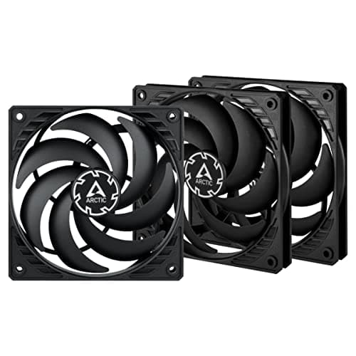Image of ARCTIC P12 Slim PWM PST (3 Pack) - PC Fan, 120mm Fan, PC Case Fan with PWM Sharing Technology (PST), Pressure-optimised, Quiet motor, Computer, Extra slim, 300-2100 rpm - Black