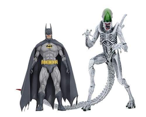 Image of NECA Batman/Aliens – 7” Scale Action Figures – Batman and “Joker” Alien 2-Pack