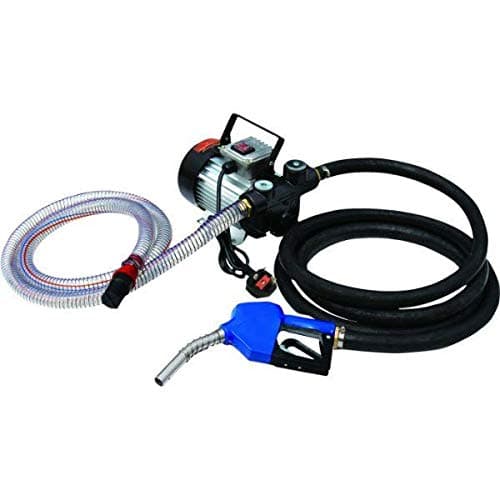 Image of Neilsen CT5183 Electric Diesel Fuel Transfer Pump 230V 60L/Min with Bypass Valve, Automotive Filler Nozzle, 2M Inlet Hose & 4M Outlet Hose, Compact Portable Fuel Dispenser