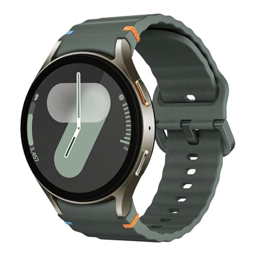Image of MoKo Sport Strap Compatible with Samsung Galaxy Watch 7 FE 6 5 4 Strap 40mm 44mm/Watch 6 Classic 43mm 47mm/4 Classic 42mm 46mm/5 Pro 45mm, No Gap Soft Silicone Band for Women Men, Army Green