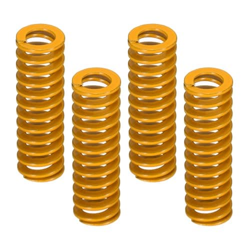 Image of sourcing map 4 Pcs 3D Printer Die Spring, 8mm OD 25mm Length Light Load Compression Mould Die Spring for Mechanical Equipment 3D Printer Electric Part Accessories, Yellow