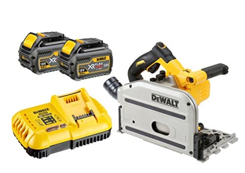 Image of Dewalt DCS520T2 54V XR Cordless Brushless Flexvolt 165mm Plunge Saw with 2 x 6.0Ah Batteries, Charger & TSTAK Carry Case