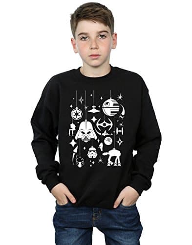 Image of Star Wars Boys Christmas Decorations Sweatshirt 7-8 Years Black