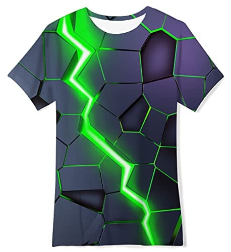Image of Kids4ever Boy T-Shirt 3D Graphic Printed Kids Tshirts Cool Crew Neck Short Sleeve T Shirts for Teenage Girls Summer Tops 10-12 Years