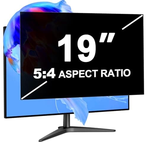 Image of LUSA DESIGN 19 Inch Computer Monitor Privacy Screen Filter for 5:4 Aspect Ratio, Eye Protection Anti Blue Light Glare Shield, Removable Blackout Anti Spy Desktop Security Private Filter Protector