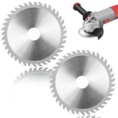 Image of 2Pcs 4.5" Angle Grinder Circular Saw Blade, 115mm*40mm 40 Teeth Circular Fine Cutting Wood Saws Blades Carbide Finishing Woodworking Cutting Disc for Metal Hardwood Plastic