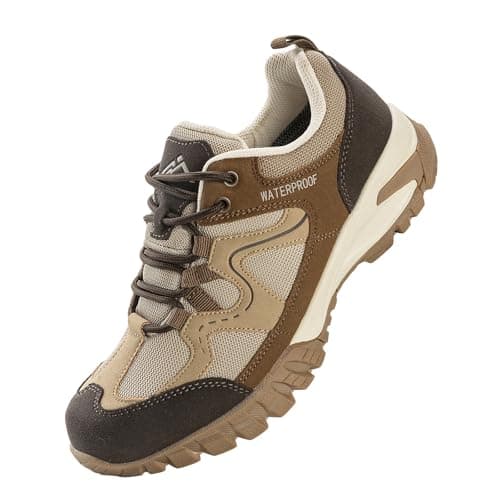Image of CC-Los Waterproof Walking Shoes for Women, Lightweight Hiking Shoes for Outdoor Climbing Brown Size 6.5