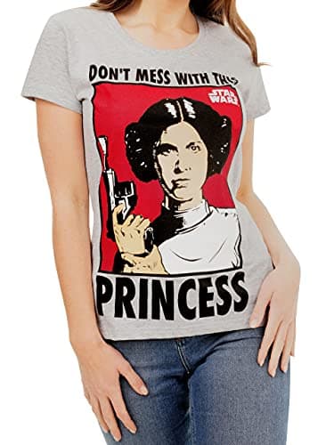 Image of Star Wars Womens Princess Leia T-shirt , Grey, L