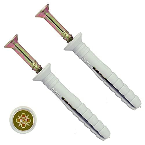 Image of TERF® Nylon Hammer Fixing Flat Countersunk Head Zinc Yellow 6.0mm X 40mm - Pack of 25
