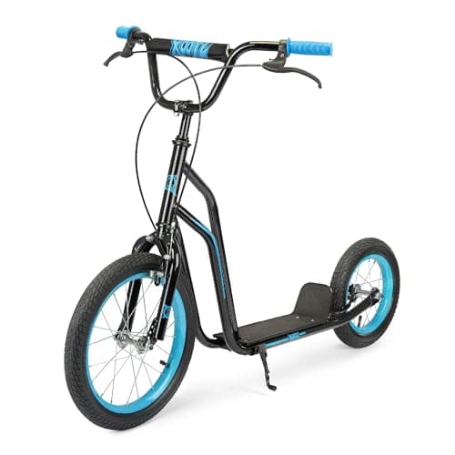 Image of Xootz Kids BMX Scooter, for Beginner and Intermediate Riders, Blue