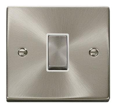 Image of Click Deco VPSC411WH Single Light Switch Satin Chrome