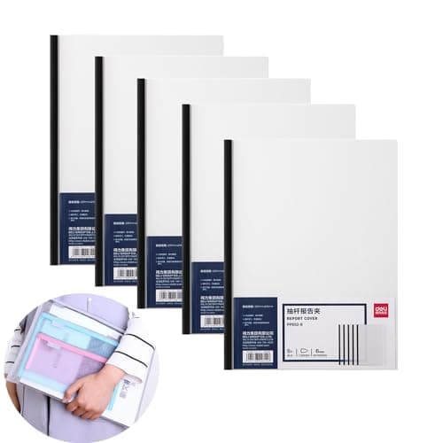 Image of 5pcs Clear Report Covers with Sliding Bar, Clear Report Covers for A4/Letter Paper, Plastic Report Binder, Resume Covers Presentation Folders File Binder for School and Business. (Black)